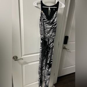 Black and white pants romper